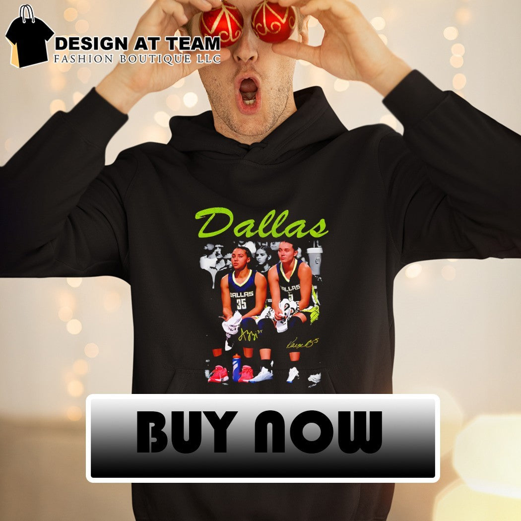 Azzi Fudd and Paige Bueckers Dallas Wings Women’s Basketball Game Day 2026 signatures shirt