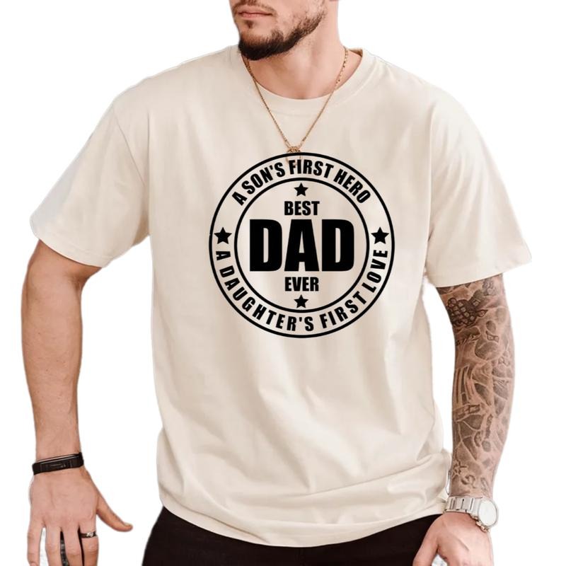 B*St Dad Ever Shirt, Son's First Hero Daughter's First Love Tshirt, Father's Day Gift, Husband Shirt, Daddy Tee, Regular...