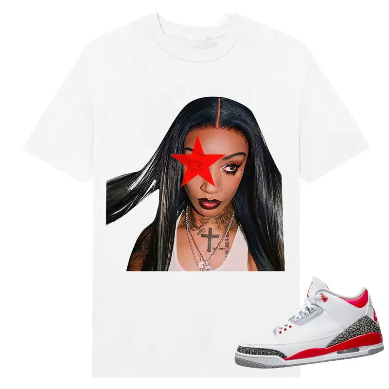 BIG FACE BKTHERULA, Shirt to match Fire Red 3s Black, Shirt to matching Sneaker Hoodie, Sweatshirt | TeeBloomCo.com