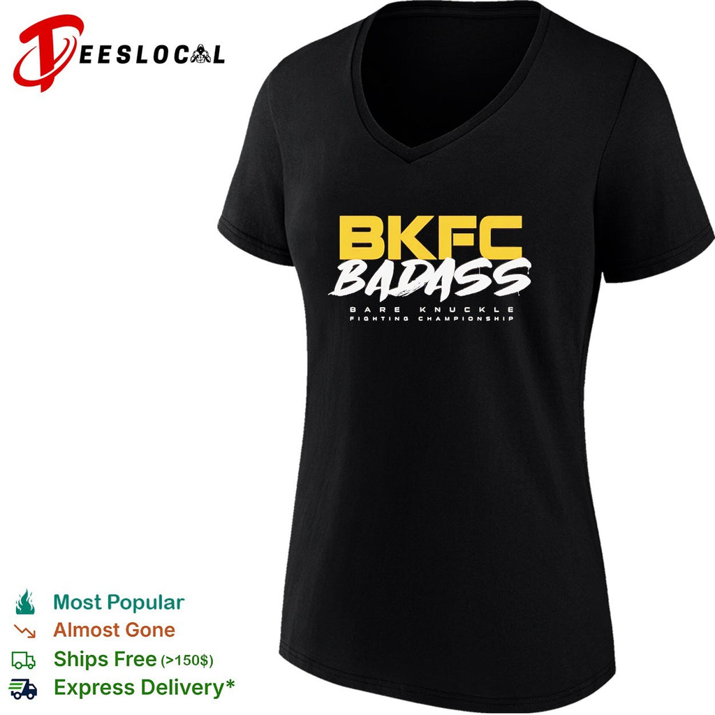 BKFC badass bare knuckle fighting championship bold text shirt