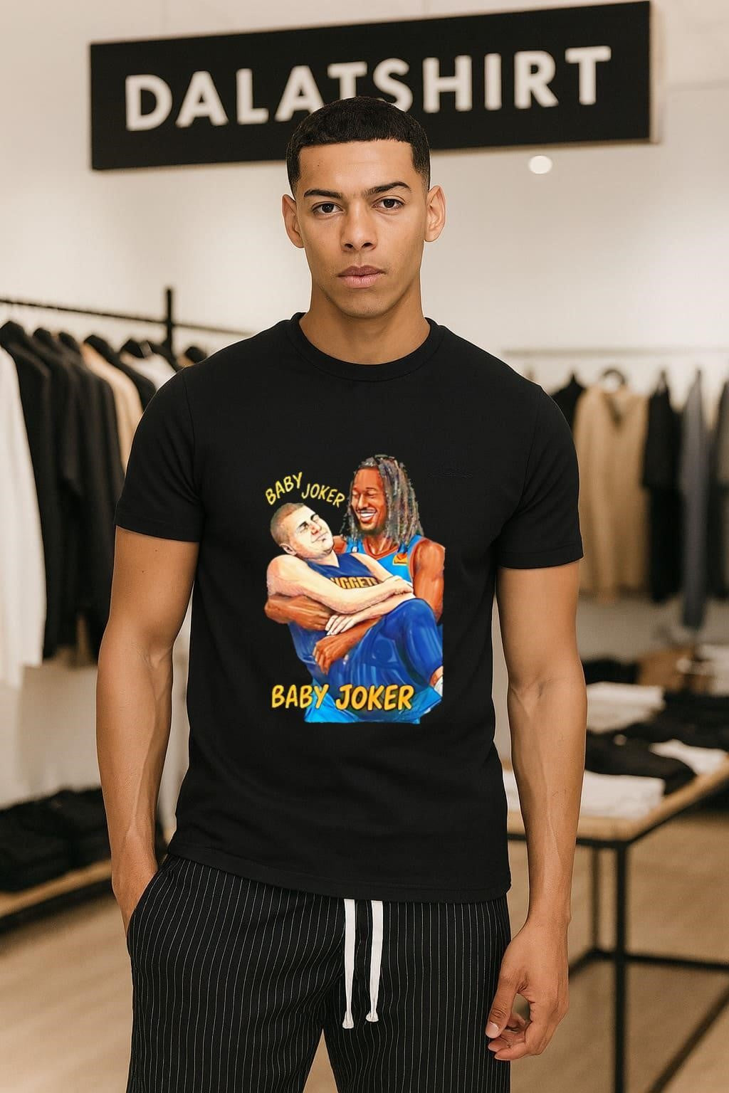 Baby Joker Nikola Jokic Held by Shai Gilgeous-Alexander shirt