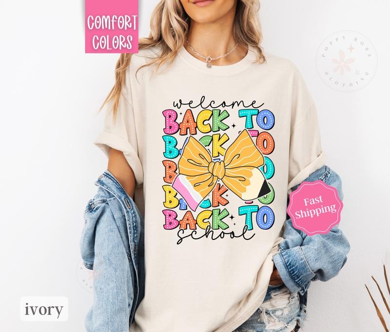 Back To School Teacher Shirt Comfort Colors,  Gift for Teacher Appreciation Day, Teach Tee Hoodie, Sweatshirt