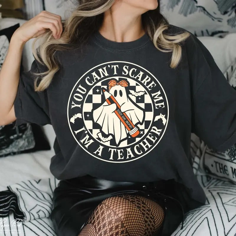 Back To School, Spooky Teacher Shirt,Gift for Teacher, Halloween Teacher Tee Hoodie, Sweatshirt | TeeBloomCo.com