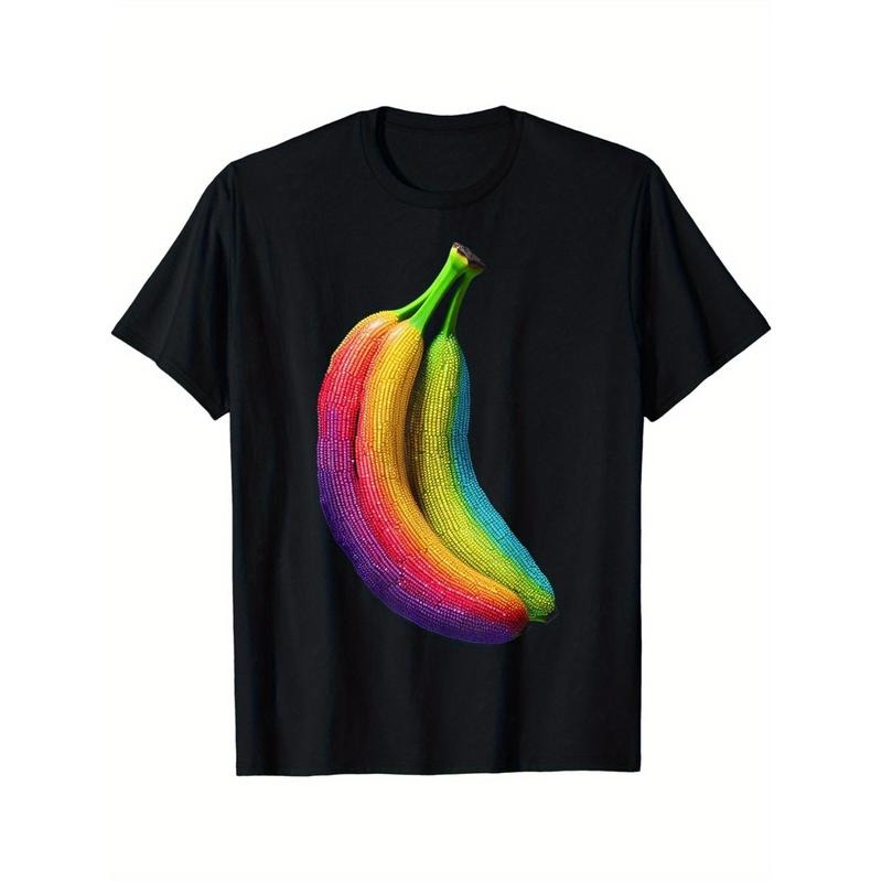 Banana Pixel Artwork Fruit Colorful Graphic Banana T-Shirt made in usa Hoodie, Sweatshirt | TeeBloomCo.com