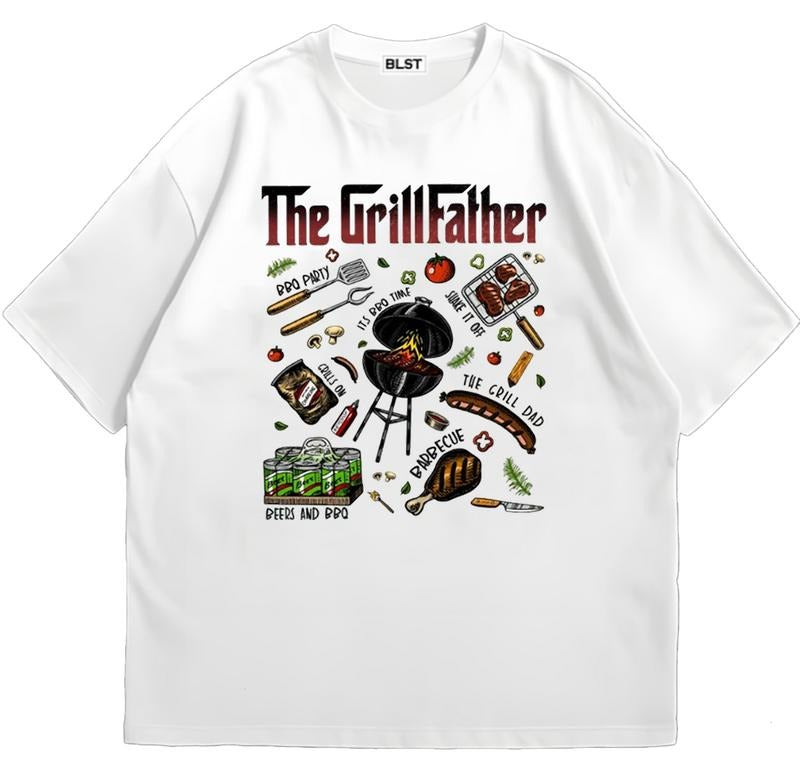 Barbecue Dad T-Shirt Classic 90s Retro Cool and Casual Urban Look Recycled Cotton Graphic Hoodie, Sweatshirt | TeeBloomCo.com