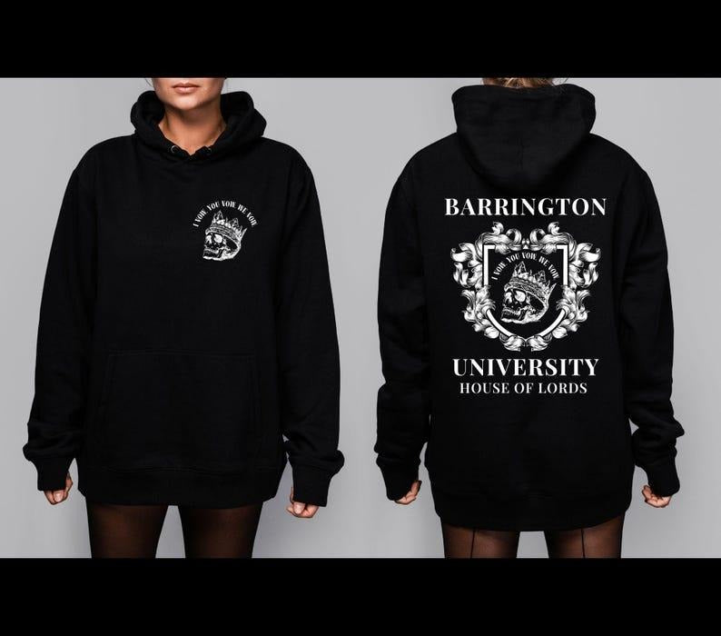 Barrington University House of L.O.R.D.S Hoodie, Dark romance Sweatshirt T-Shirts | TeeBloomCo.com