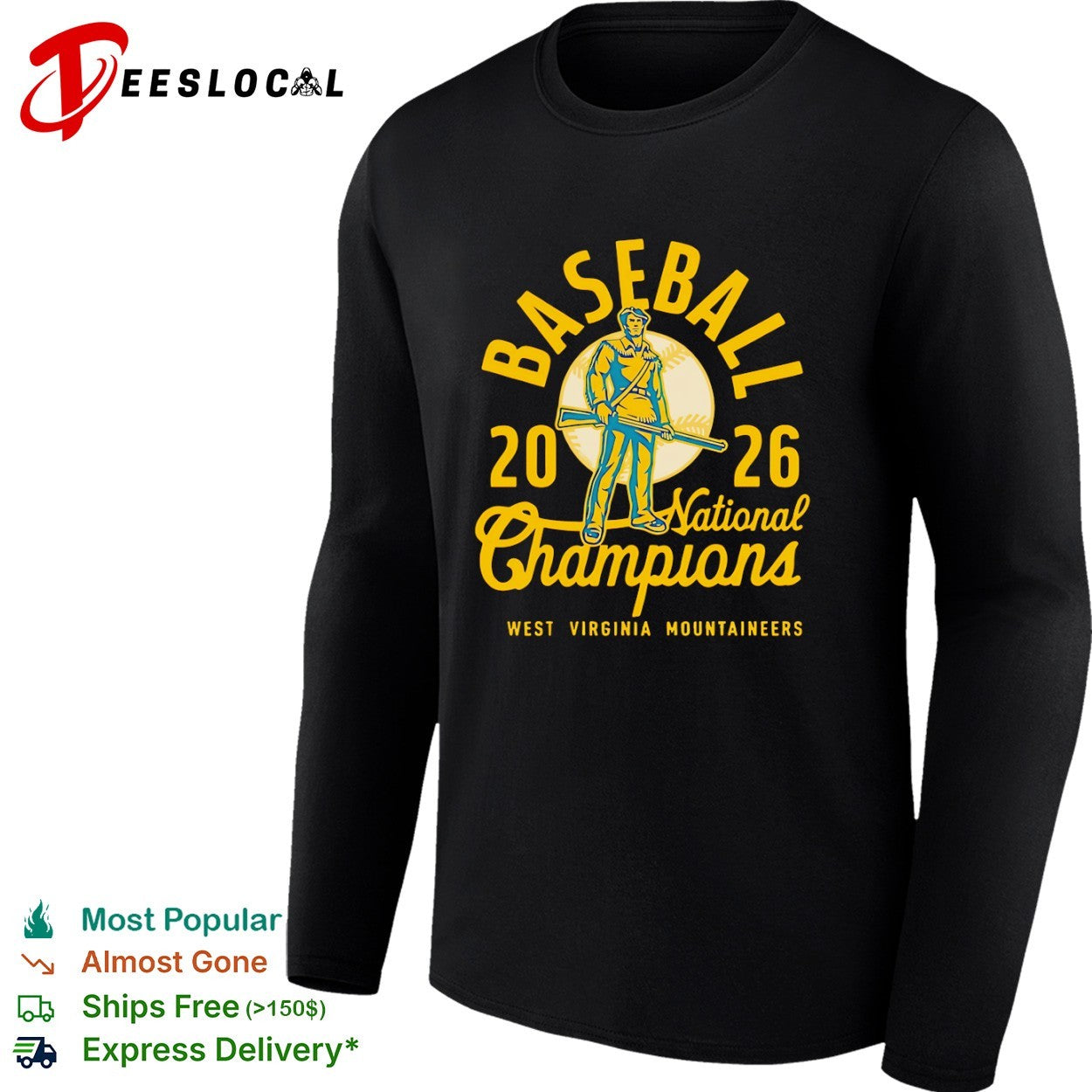 Baseball 2026 National Champions West Virginia Mountaineers shirt