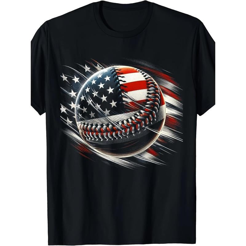 Baseball 4th Of July Men USA American Flag Boys Patriotic T-Shirt - 220g made in usa Hoodie, Sweatshirt | TeeBloomCo.com