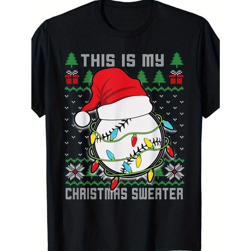 Baseball Christmas Ugly Sweater Funny Santa Sport Men Kids T-Shirt made in usa Hoodie, Sweatshirt | TeeBloomCo.com