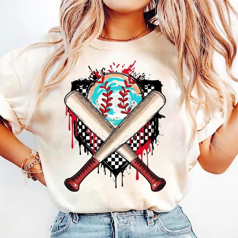 Baseball Game Day Drip with Home Plate Coquette and Retro Style T-Shirt Hoodie, Sweatshirt | TeeBloomCo.com