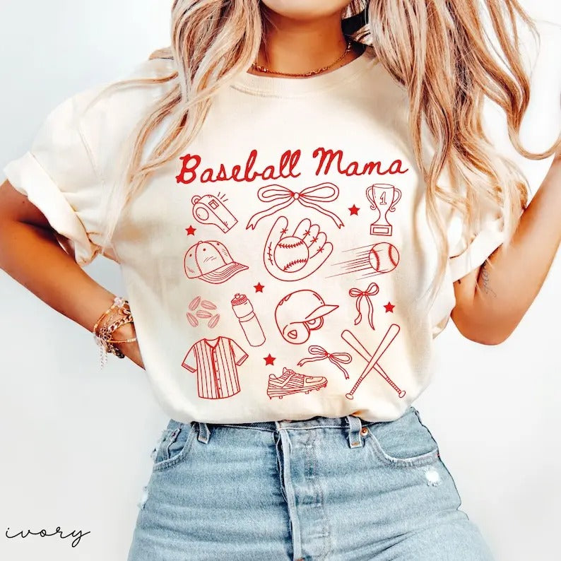 Baseball Mom Shirt, Mother's Day Gift, Gift for Sports Mom, Baseball Mama TShirt, Game Day Sweatshirt for Tball Mom Hoodie