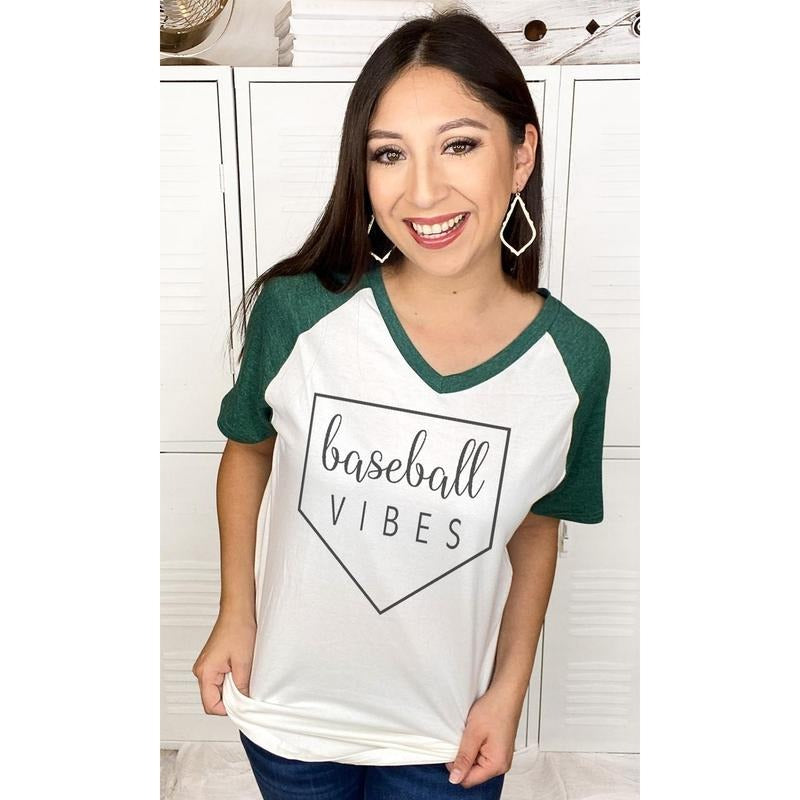 Baseball Vibes V-Neck Shirt Hoodie, Sweatshirt | TeeBloomCo.com