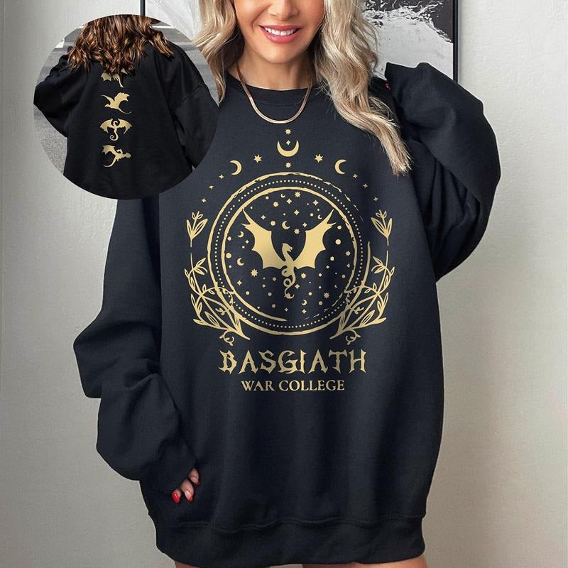 Basgiath War College Sweatshirt, Bookish Sweatshirt, Fourth Wing Sweatshirt, Dragon Rider Hoodie, Rebecca Yoros Hoodie,...