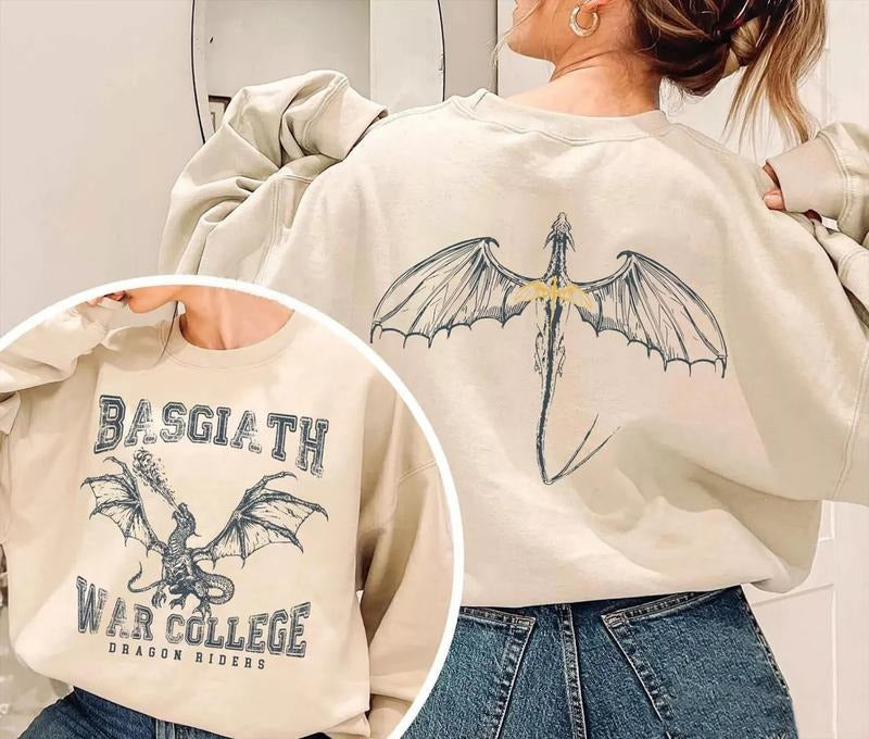 Basgiath War College Sweatshirt, Dragon Riders T-Shirt, Fourth Wing Shirt, The Empyrean Series Tee, Onyx Storm Shirt,...