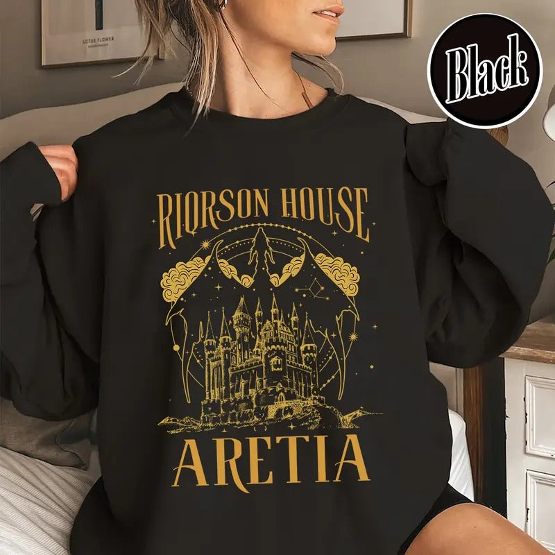 Basgiath War College Sweatshirt, Fourth Wing Sweatshirt, Fourth Wing Merch Riorson, Xaden Riorson House Tee, Bookish...