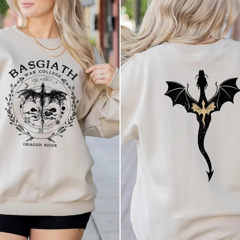 Basgiath War College Sweatshirt, Fourth Wing Violet Sorrengail T-Shirt, Dragon Riders Tee Shirt, Basgiath War T-Shirt,...
