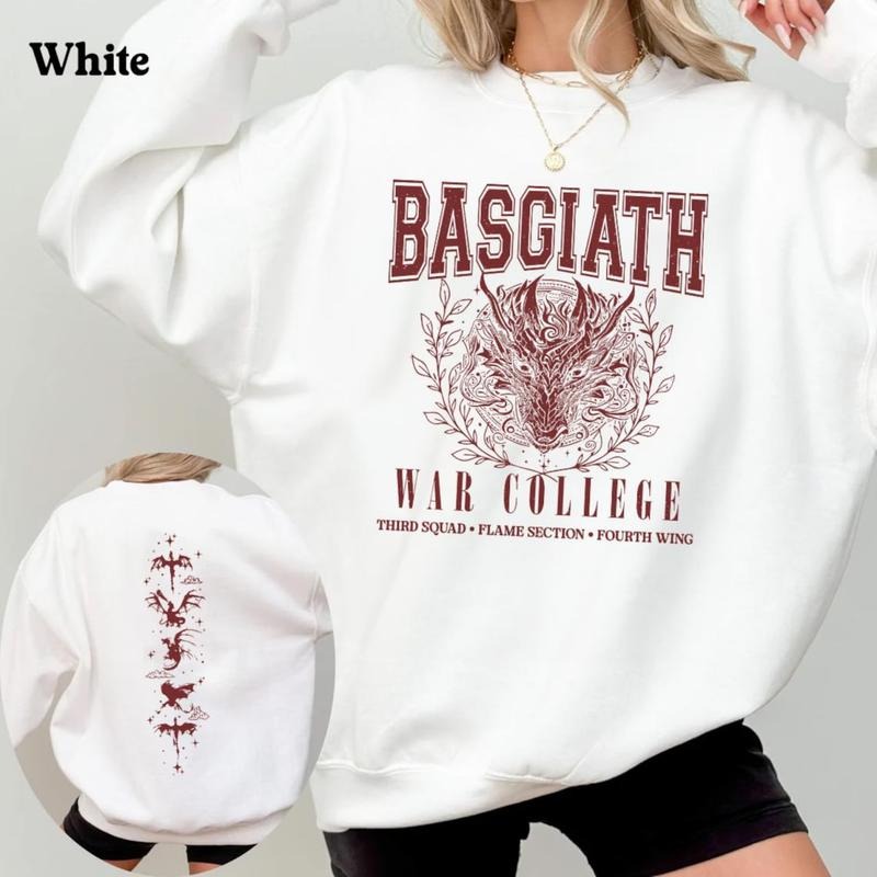 Basgiath War College Sweatshirt, Onyx Storm Shirt, Fourth Wing Dragons Sweater, Basgiath War College Tee Shirt, Violet...