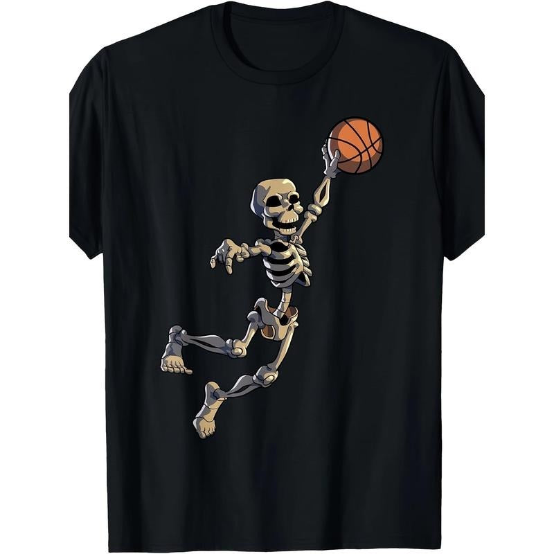 Basketball Skull Halloween Basketball Halloween T-shirt Made in USA Hoodie, Sweatshirt | TeeBloomCo.com