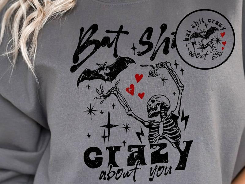 Bat Crazy Valentine's Day Women's Top & Sweatshirts T-Shirts, Hoodie | TeeBloomCo.com