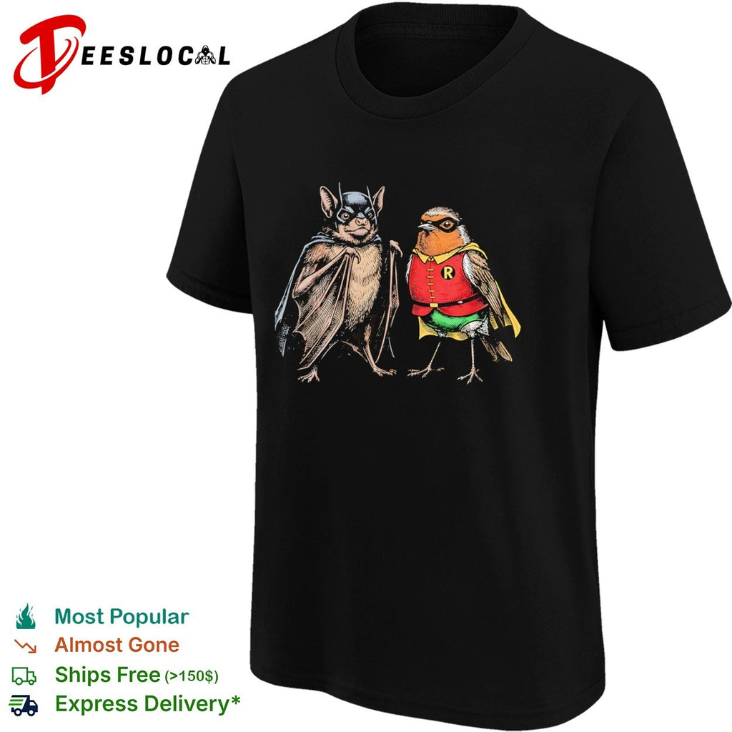 Batman and Robin Animal Parody DC Comics Superheroes Nature Wildlife shirt