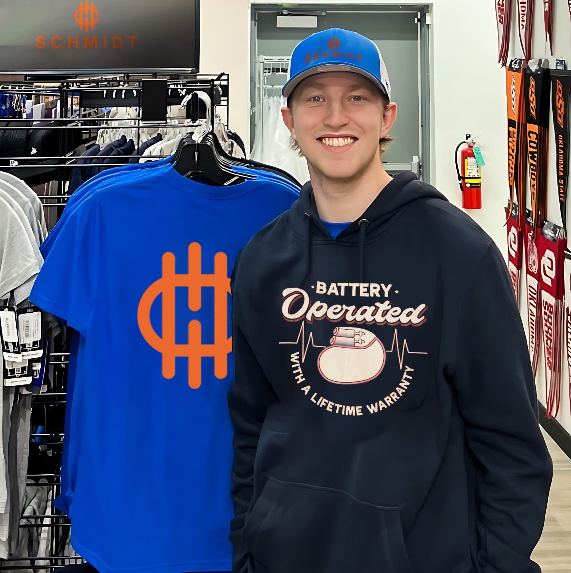 Battery operated with a lifetime warranty shirt