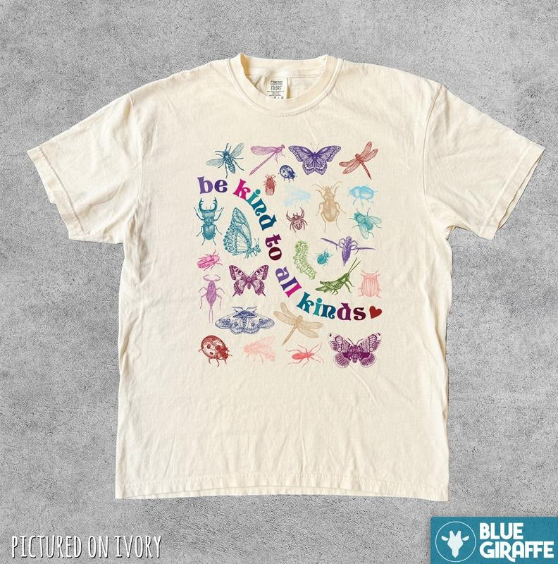 Be Kind To All Kinds Vintage Tshirt, Retro Comfort Colors Shirt Hoodie, Sweatshirt | TeeBloomCo.com