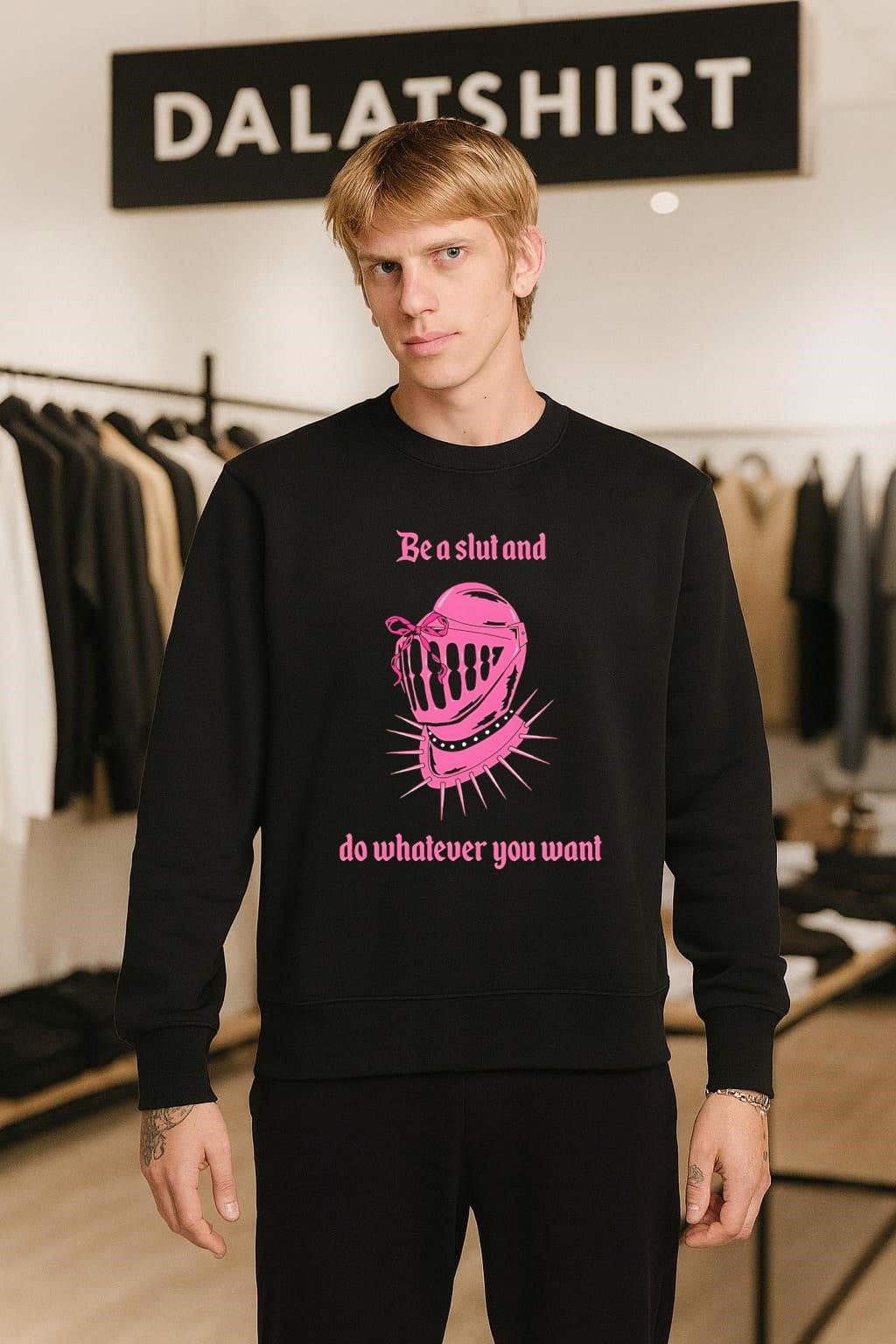 Be a Slut and Do Whatever You Want Knight Helmet shirt