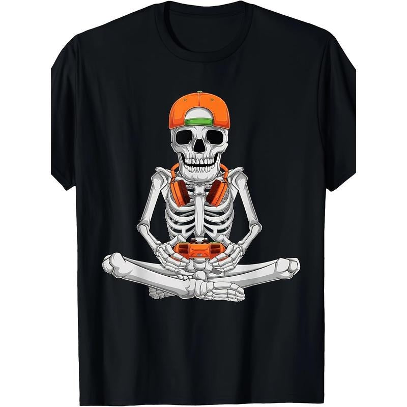 Becoming A Skeleton Gamer Video Game Halloween T-shirt made in usa Hoodie, Sweatshirt | TeeBloomCo.com