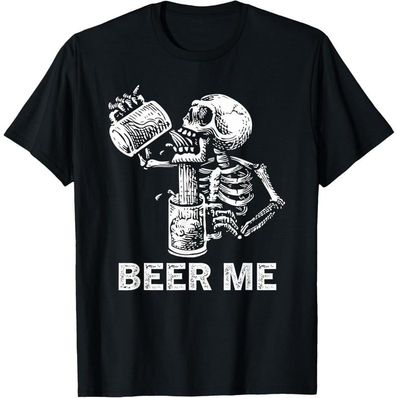 Beer Me Skeleton Scary Spooky Drinking Men Party Gift T-Shirt  made in us Hoodie, Sweatshirt | TeeBloomCo.com