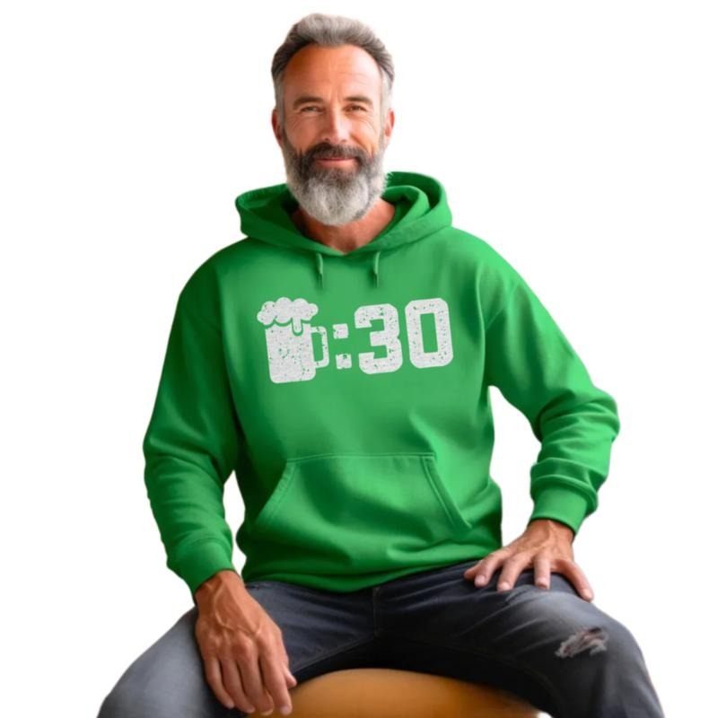 Beer Thirty Hoodie, St Patricks Men's Shirt, Shamrock Tshirt, Lucky Green Irish Shirt, Luck Of The Irish Drinking Shirt,...