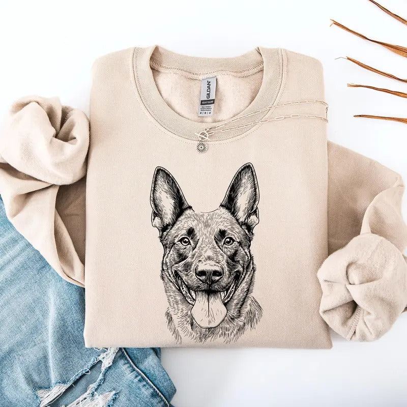 Belgian Malinois, Dog Lover Apparel, Pet, Dog Breed, Cute Sweatshirt, Crew Neck, Women's, Crewneck T-Shirts, Hoodie