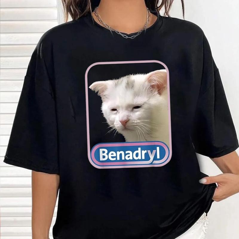 Benadryl Meme Cat Benny Cute Funny T-Shirt Funny Graphic Tee, Gift For Men Women Hoodie, Sweatshirt | TeeBloomCo.com