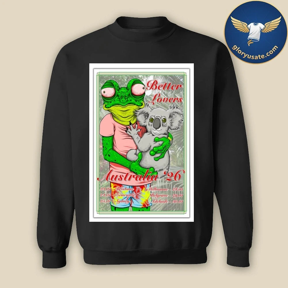 Better Lovers Australia Tour 2026 Poster Shirt