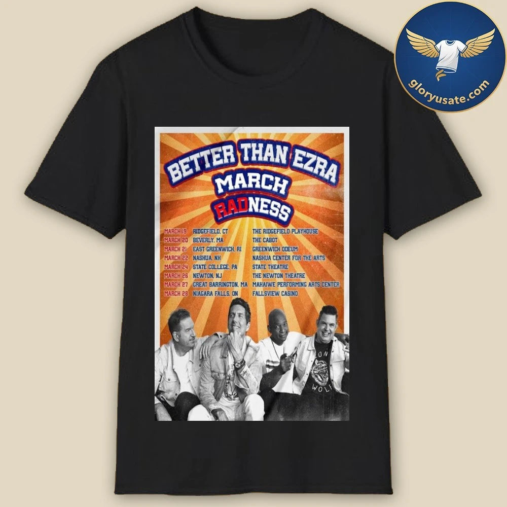 Better Than Ezra March Tour 2026 Poster Shirt