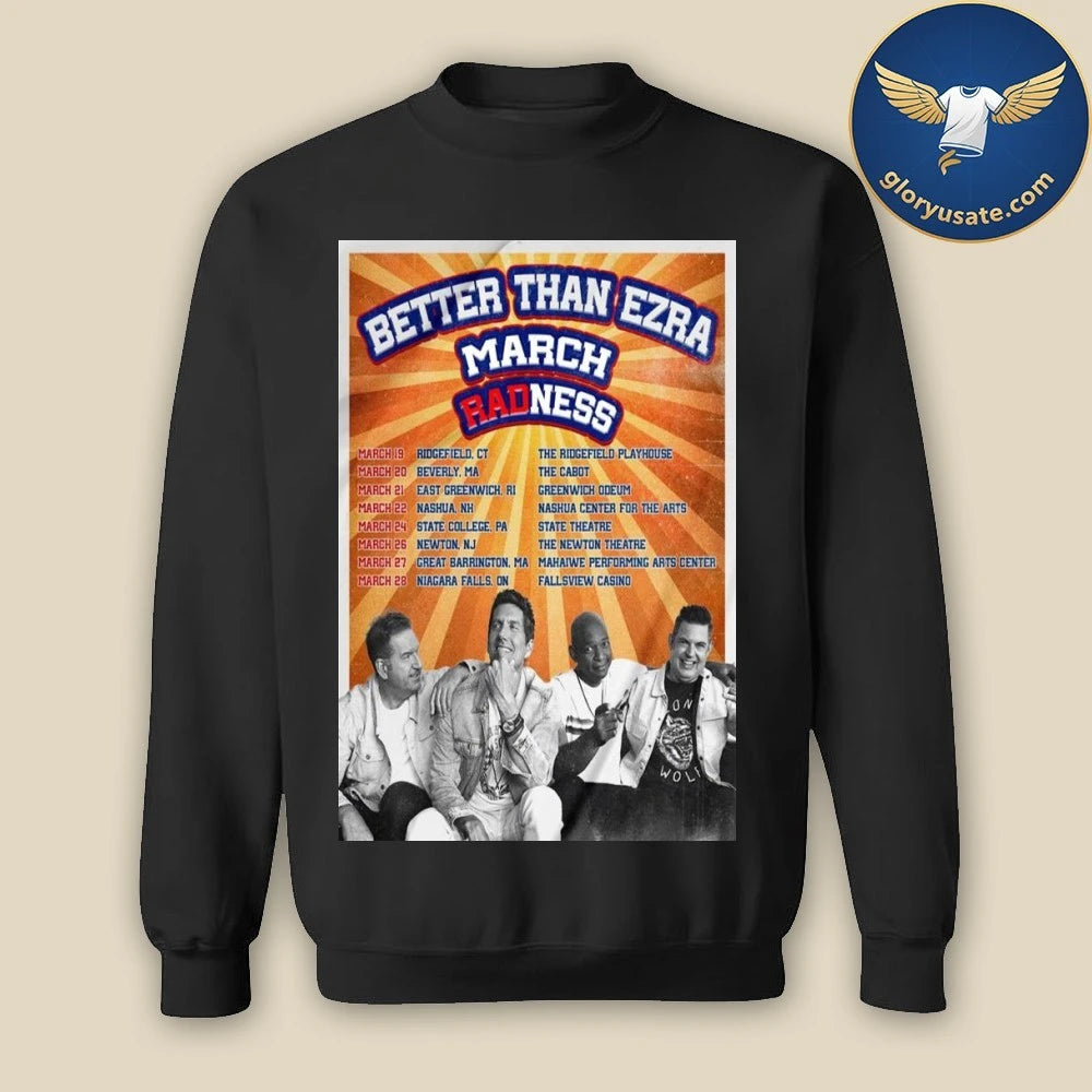 Better Than Ezra March Tour 2026 Poster Shirt