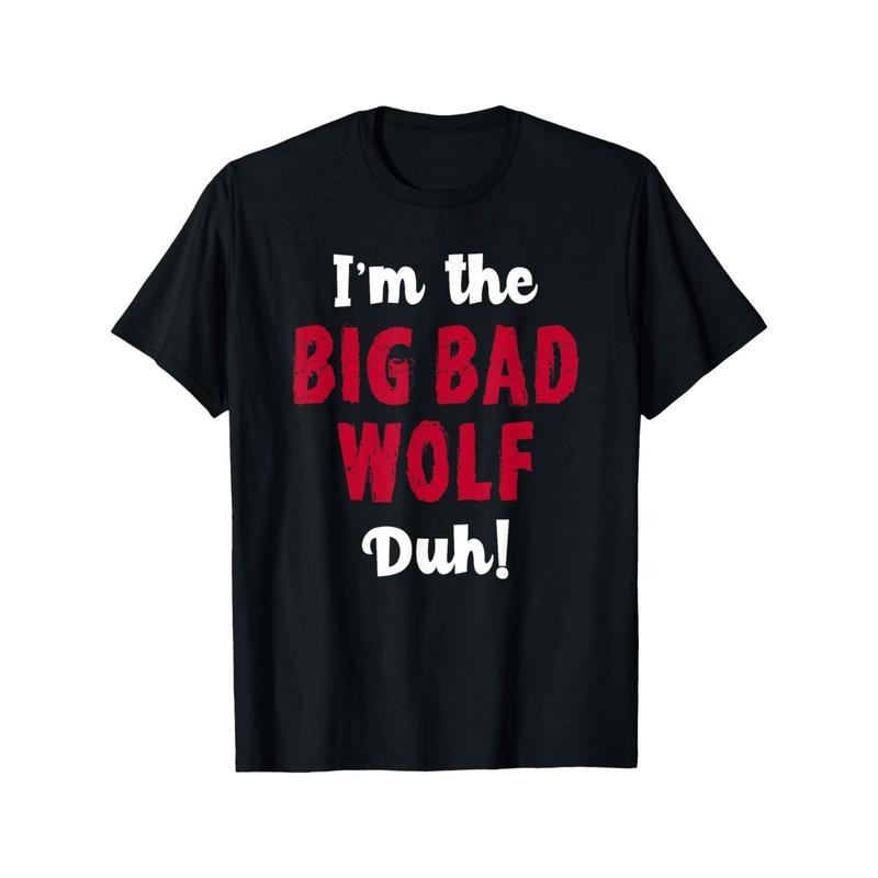 Big Bad Wolf Costume Shirt Halloween - Duh! Funny men's T-Shirt made in usa Hoodie, Sweatshirt | TeeBloomCo.com