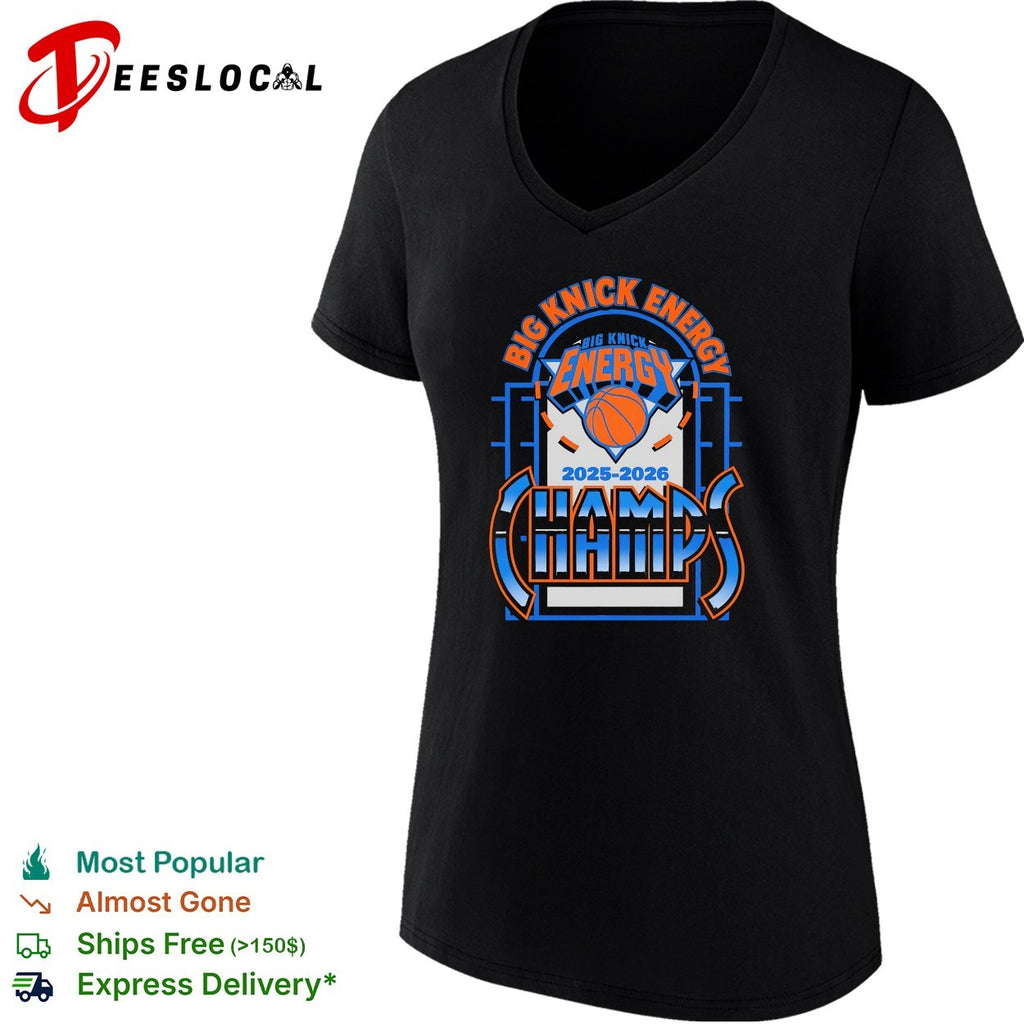 Big Knick Energy New York Knicks 2025-2026 Champs bold championship art shirt