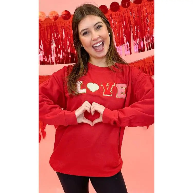 Big Letter Heart Sweatshirt T-Shirts, Hoodie | TeeBloomCo.com
