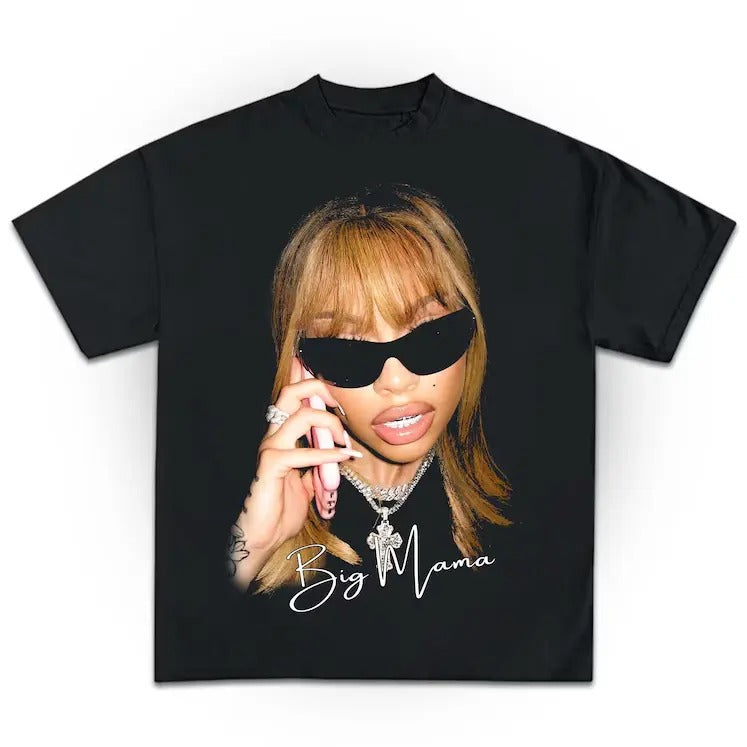 Big Mama Graphic T-Shirt Rapper Lattooo Tee Cotton Fabric Hoodie, Sweatshirt | TeeBloomCo.com