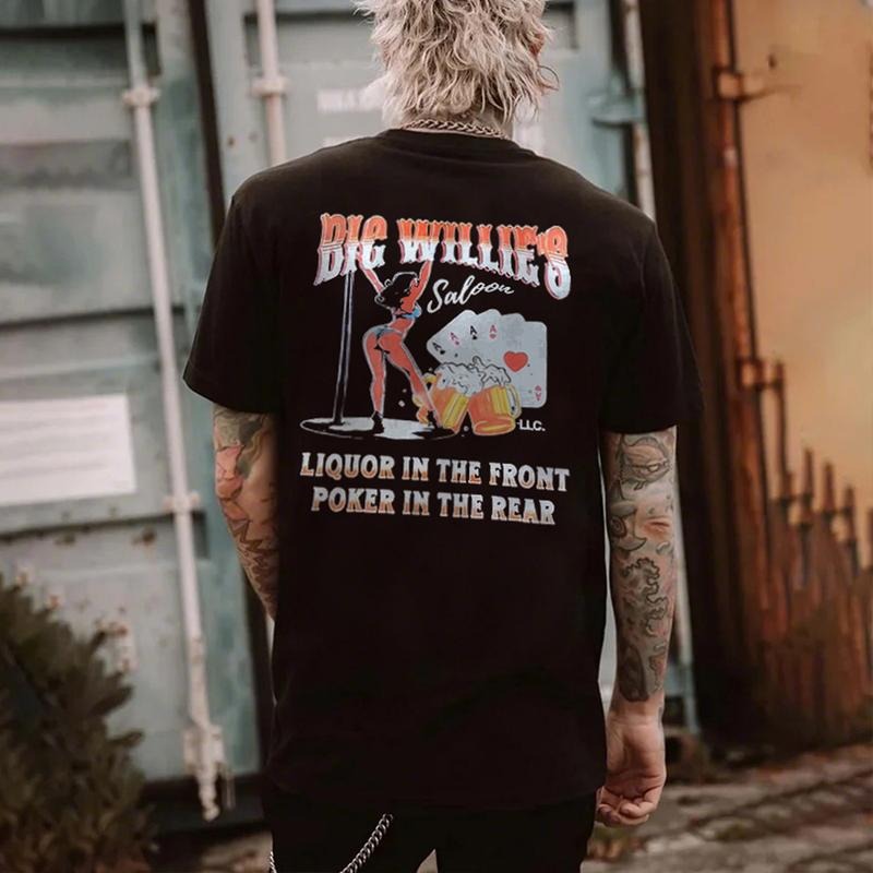 Big Willie's Saloon Printed Men's T-shirt Hoodie, Sweatshirt | TeeBloomCo.com