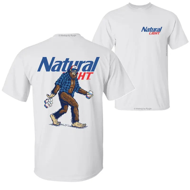 Bigfoot Naturah Light T-shirt, Naturah Light Shirt, 2 Sided Graphic Printed Unisex Classic Comfort Cotton T-Shirts for...