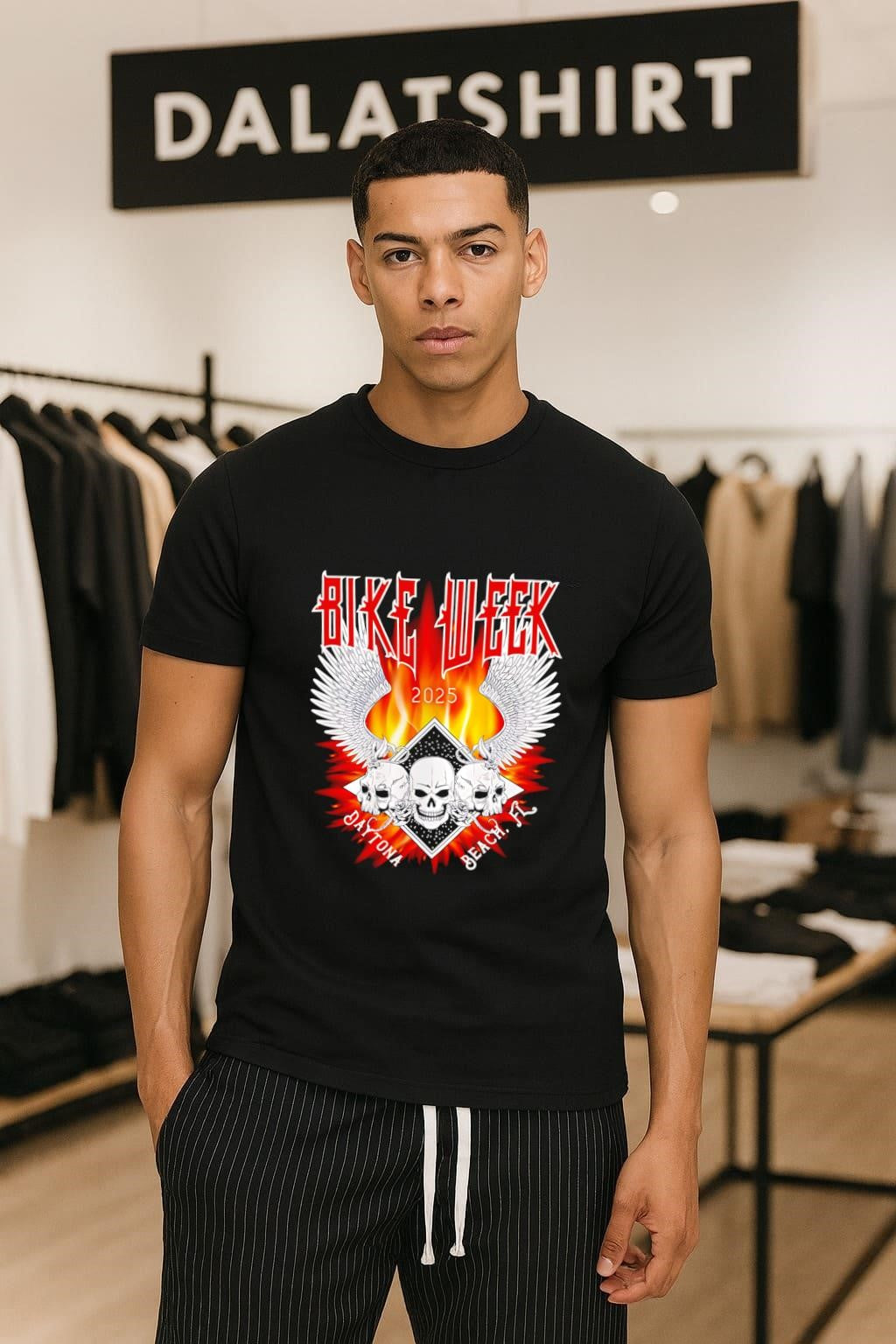 Bike Week 2025 Gothic Winged Skulls shirt