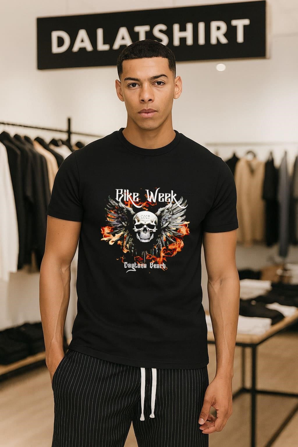 Bike Week 2025 wings Skull shirt