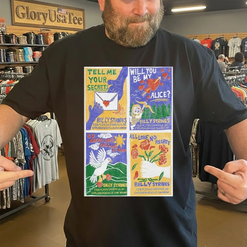 Billy Strings Asheville NC 2-10 2-14-2026 Poster Shirt