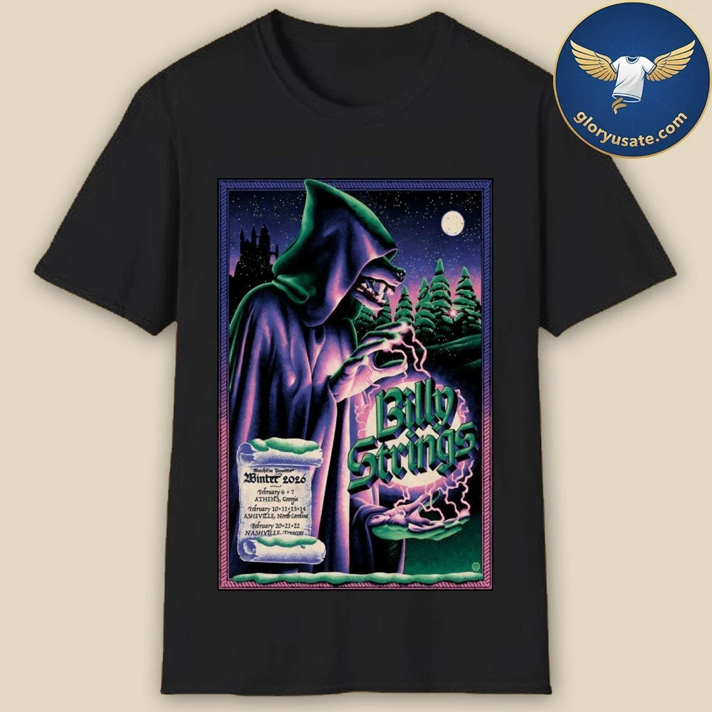 Billy Strings Winter Feb 2026 Tour Poster Shirt