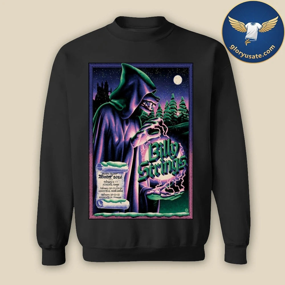 Billy Strings Winter Feb 2026 Tour Poster Shirt