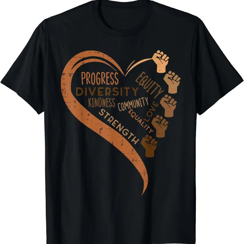Black History Fists Diversity Equity Melanin African Women T-Shirt Hoodie, Sweatshirt | TeeBloomCo.com