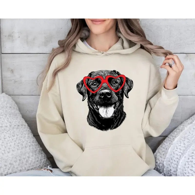 Black Lab Valentine Shirt, Labrador, Pet, Dog Breed, Valentine's Sweatshirt, Love Heart, Dog Lover Shirt, Animal Lover...
