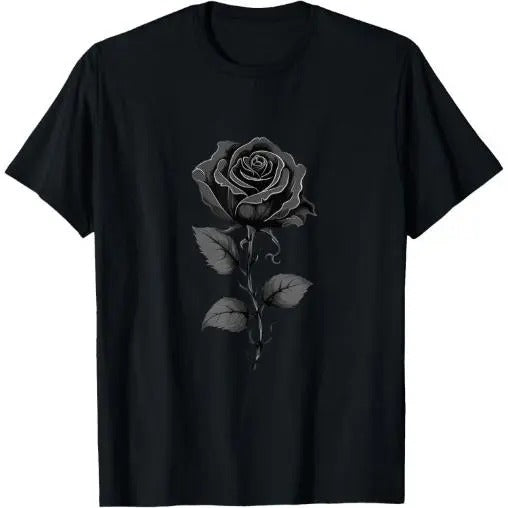 Black Rose Graphic T-Shirt Made in USA Hoodie, Sweatshirt | TeeBloomCo.com