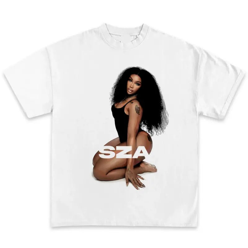 Black SZA Graphic T-Shirt Cotton Fabric   Tshirt Hoodie, Sweatshirt | TeeBloomCo.com